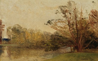 View in Painshill Park, Surrey by Thomas Creswick